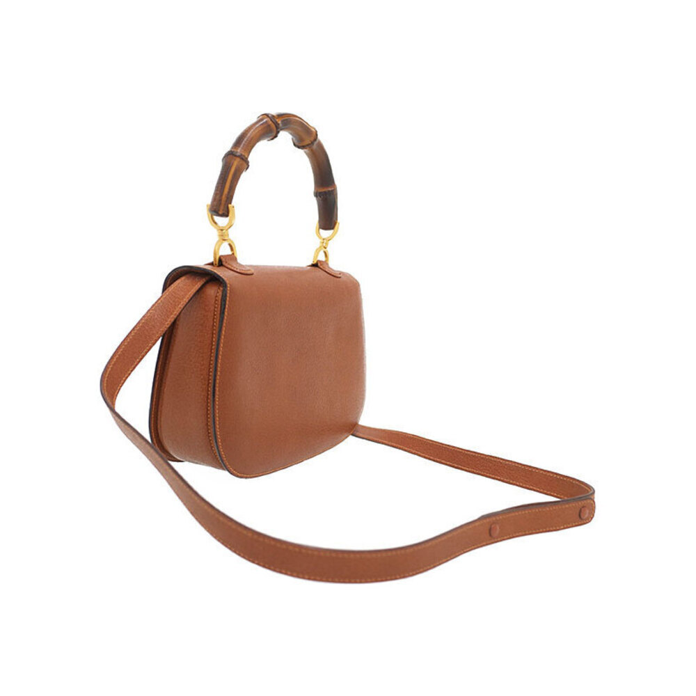 Gucci Shoulder Leather Top Handle Bag Bamboo Handbag